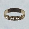 14K yellow gold diamond cut fitted toe ring