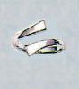 14K white gold top-adjustable toe ring