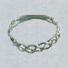 .925 sterling silver toe ring with interwoven random braiding