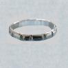 patterned grooves in circular sterling silver toe ring