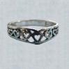 Sterling silver toe ring in vee shape