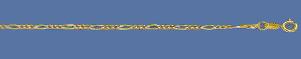14K yellow gold 10-in figaro anklet