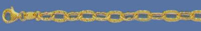 14K yellow gold 10-in pendant chain anklet