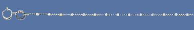 14K white gold 10-in saturn chain anklet