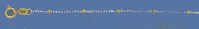 14K white gold 10-in saturn chain anklet
