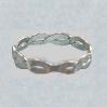fitted sterling silver toe ring woven in a braid