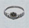 sterling silver claddaugh (Irish wedding band) toe ring
