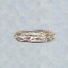 sterling silver twist full-circle ring with two narrow toe rings in one stack