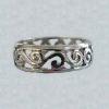 sterling silver filligree 4-mm wide band