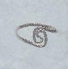 toe ring in .925 sterling silver with a swirl at the top